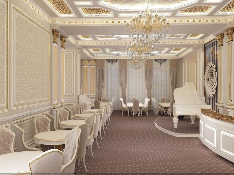 Premier Palace Baku Exterior photo 3D interior rendering of a restaurant